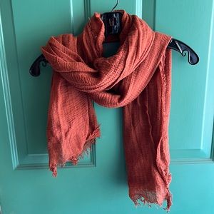 Warm rust pumpkin colored scarf